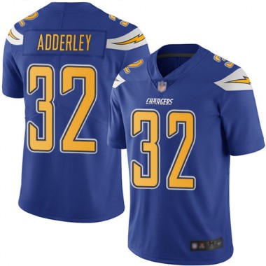 Los Angeles Chargers NFL Football Nasir Adderley Electric Blue Jersey Men Limited #32 Rush Vapor Untouchable